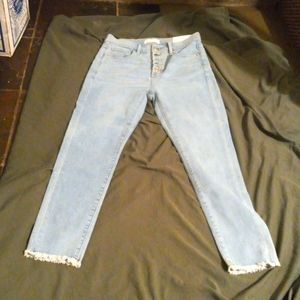 LOFT The Skinny High Rise Regular Petite stretch jeans